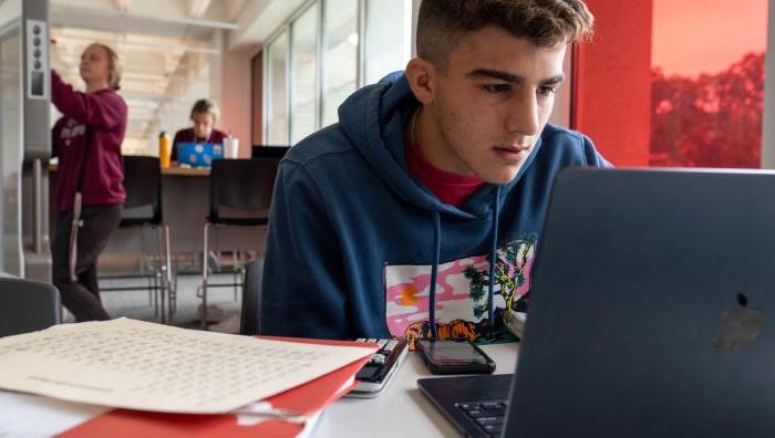 Student at the Learning Commons